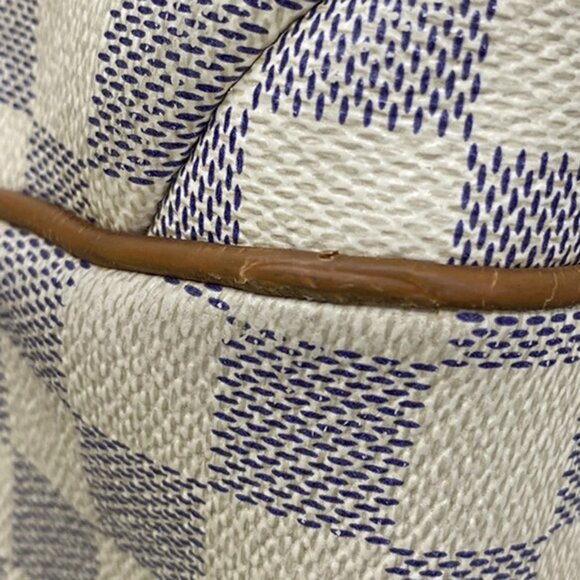 LOUIS VUITTON Logo Totally MM Shoulder Bag Damier Azur Leather WE - Picture 14 of 16